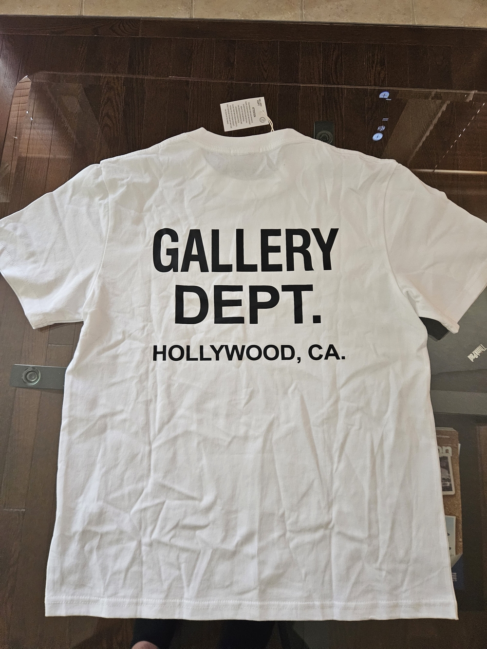 Gallery Dept. White Logo Tee - HOLLYWOOD, CA.
